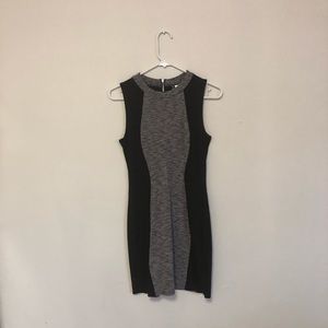 Black and gray silhouette dress